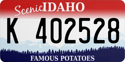 ID license plate K402528