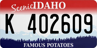 ID license plate K402609