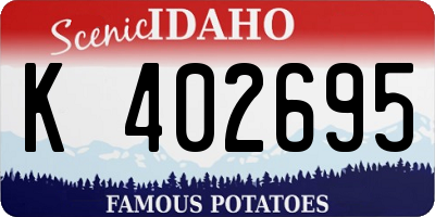 ID license plate K402695
