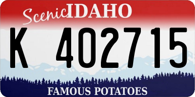 ID license plate K402715