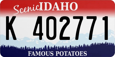 ID license plate K402771