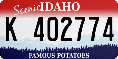 ID license plate K402774