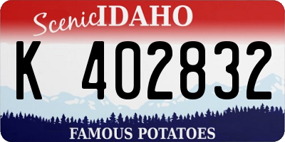 ID license plate K402832