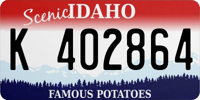 ID license plate K402864