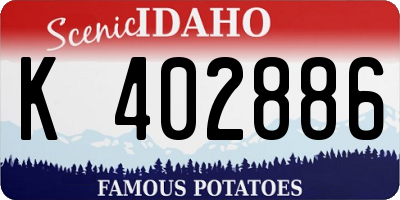 ID license plate K402886