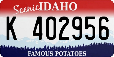 ID license plate K402956