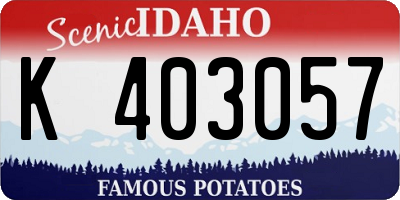 ID license plate K403057