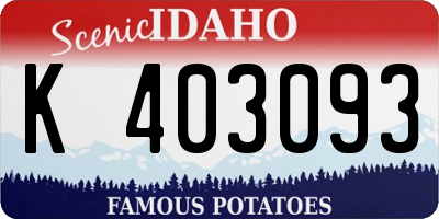 ID license plate K403093