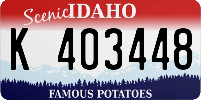 ID license plate K403448