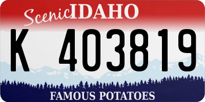 ID license plate K403819