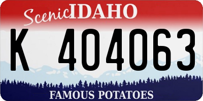 ID license plate K404063