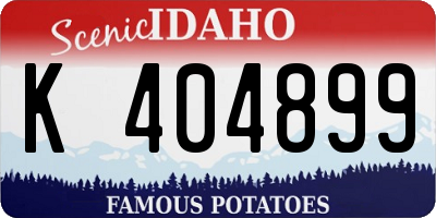 ID license plate K404899