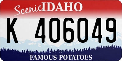 ID license plate K406049