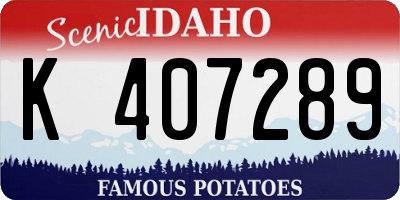 ID license plate K407289