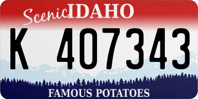ID license plate K407343