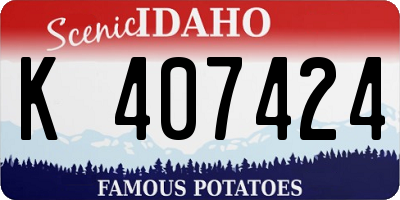 ID license plate K407424