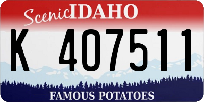 ID license plate K407511