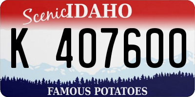 ID license plate K407600