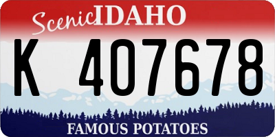 ID license plate K407678