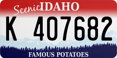 ID license plate K407682
