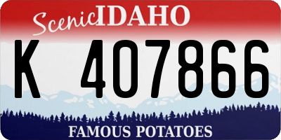 ID license plate K407866