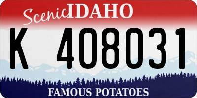 ID license plate K408031