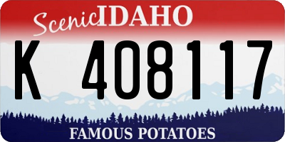 ID license plate K408117