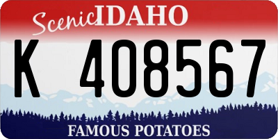 ID license plate K408567