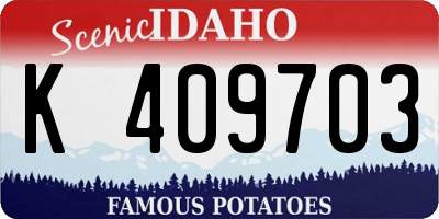 ID license plate K409703