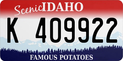 ID license plate K409922