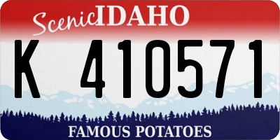 ID license plate K410571