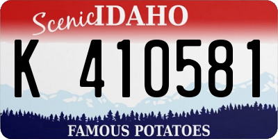 ID license plate K410581