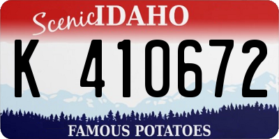 ID license plate K410672