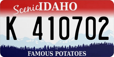 ID license plate K410702