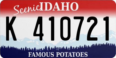 ID license plate K410721