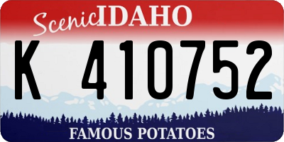 ID license plate K410752