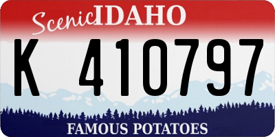 ID license plate K410797