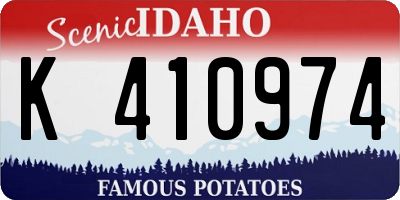 ID license plate K410974