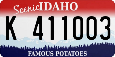 ID license plate K411003