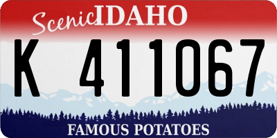 ID license plate K411067