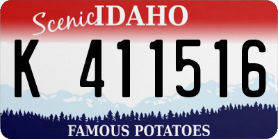 ID license plate K411516