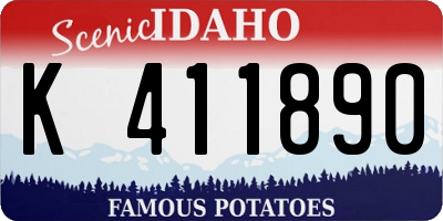 ID license plate K411890