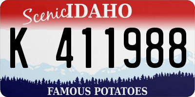 ID license plate K411988