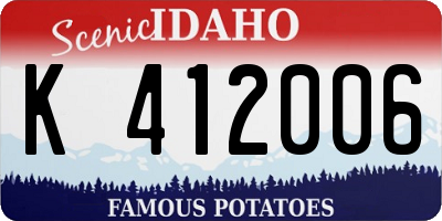 ID license plate K412006