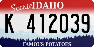ID license plate K412039