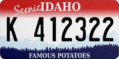 ID license plate K412322