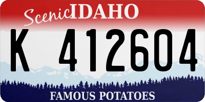 ID license plate K412604