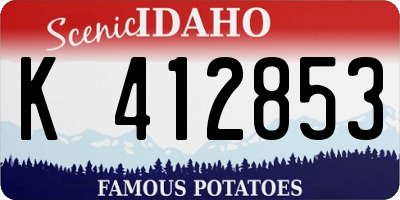 ID license plate K412853
