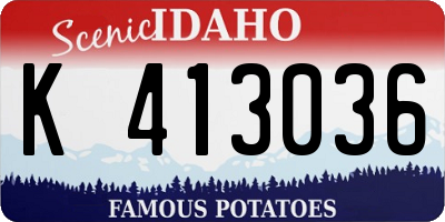 ID license plate K413036