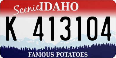 ID license plate K413104